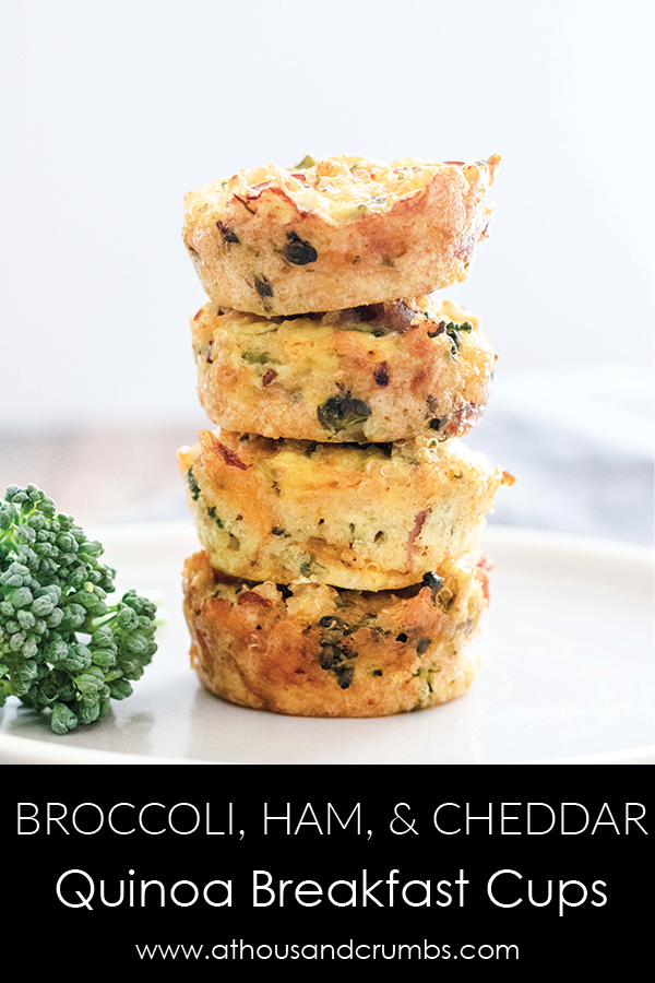 Pinterest - Quinoa Breakfast Cups - Broccoli, Ham, Cheddar