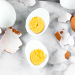 Easy to peel hard boiled eggs 2 ways – with and without an Instant Pot. #athousandcrumbs #hardboiledeggs #instantpot #easypeel #stovetop