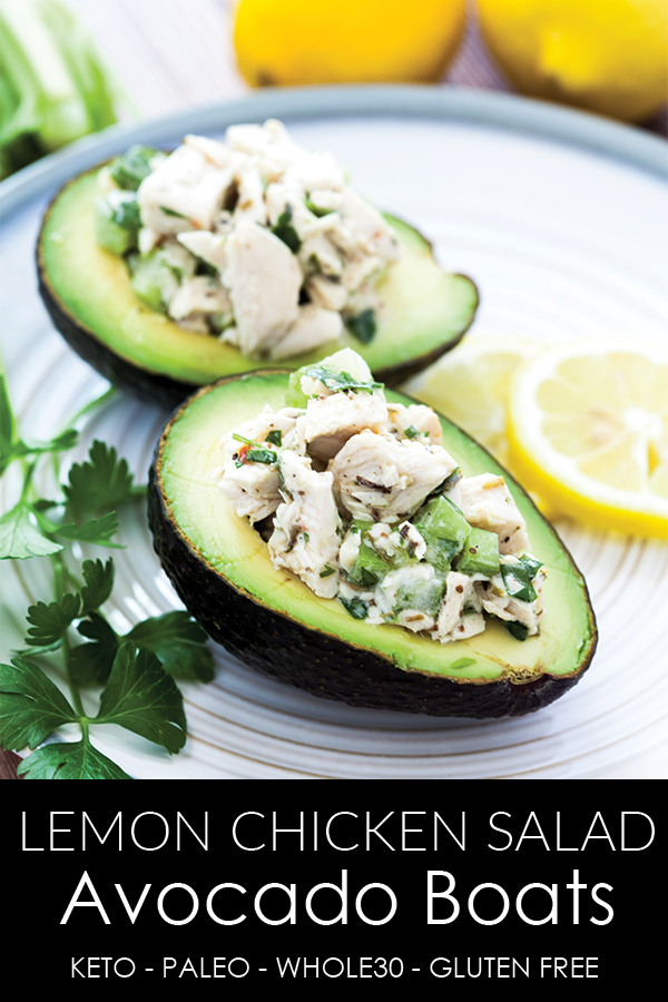 Pinterest - Lemon Chicken Salad Avocado Bowls