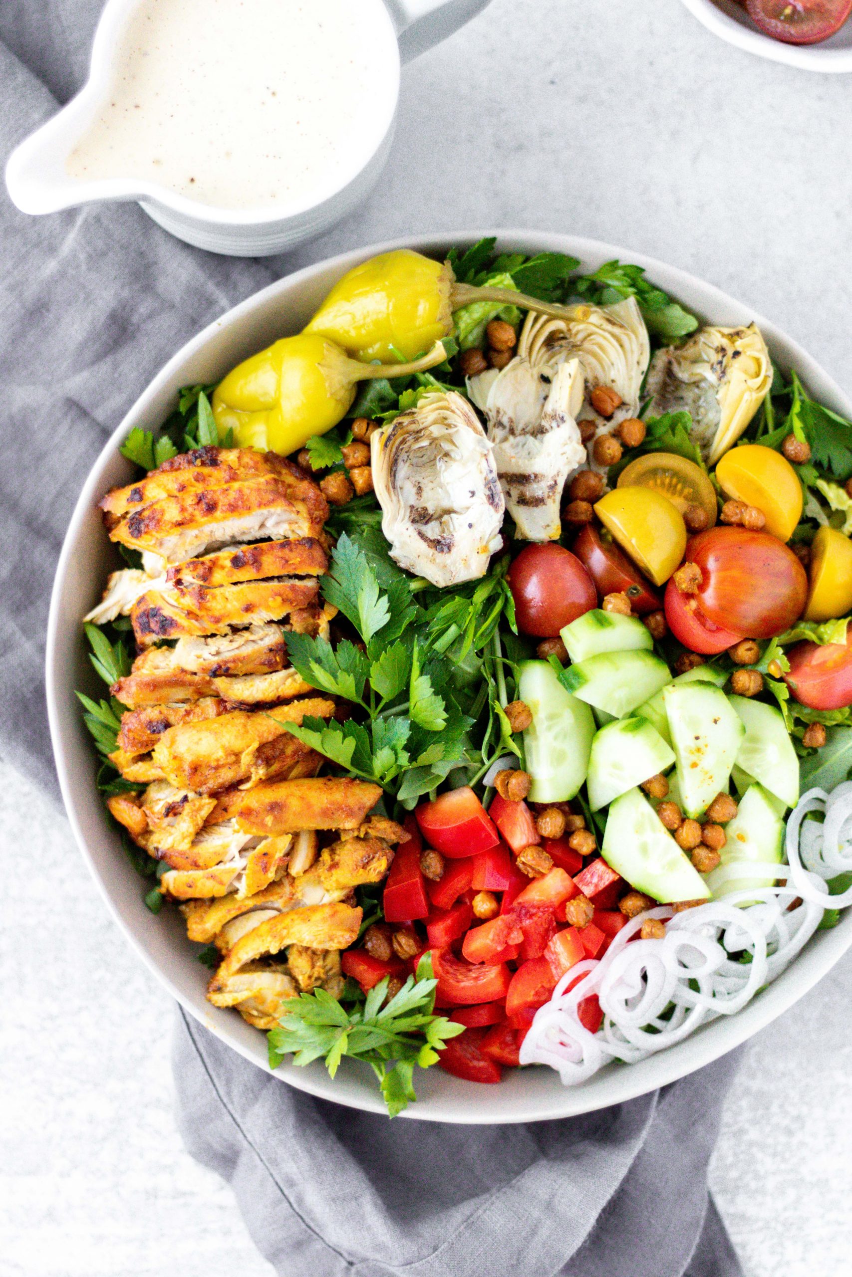 Chicken Shawarma Salad with Tahini Vinaigrette from A Thousand Crumbs (8 of 15)